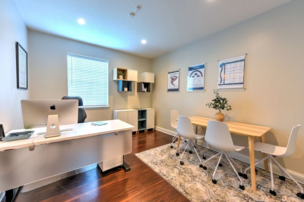 An office space at Life Family Chiropractic where doctors can process paperwork and consult with patients